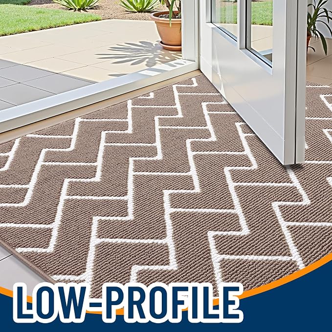 OLANLY Front Door Mat, Non-Slip Rubber Backing, Dirt Resistant and Absorbent - Image 3