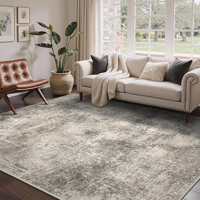 Area Rugs 9x12 for Living Room Bedroom, Modern Abstract Machine Washable Rug by BEIMO