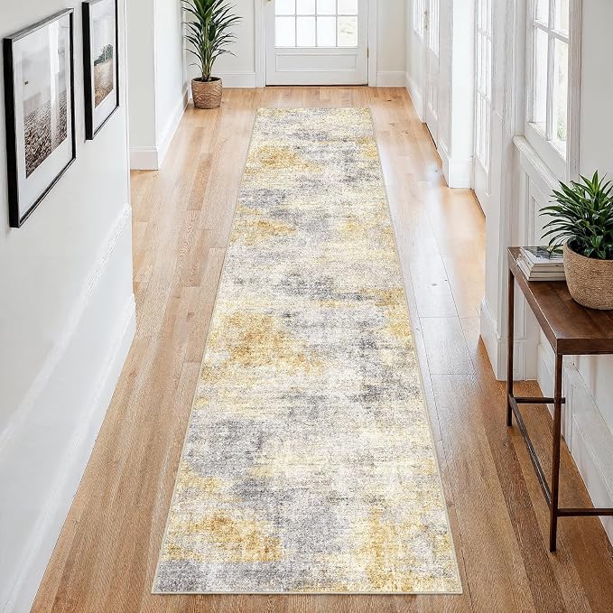 2x8 Washable Kitchen Runner Rug: Modern Abstract Runners - Image 8