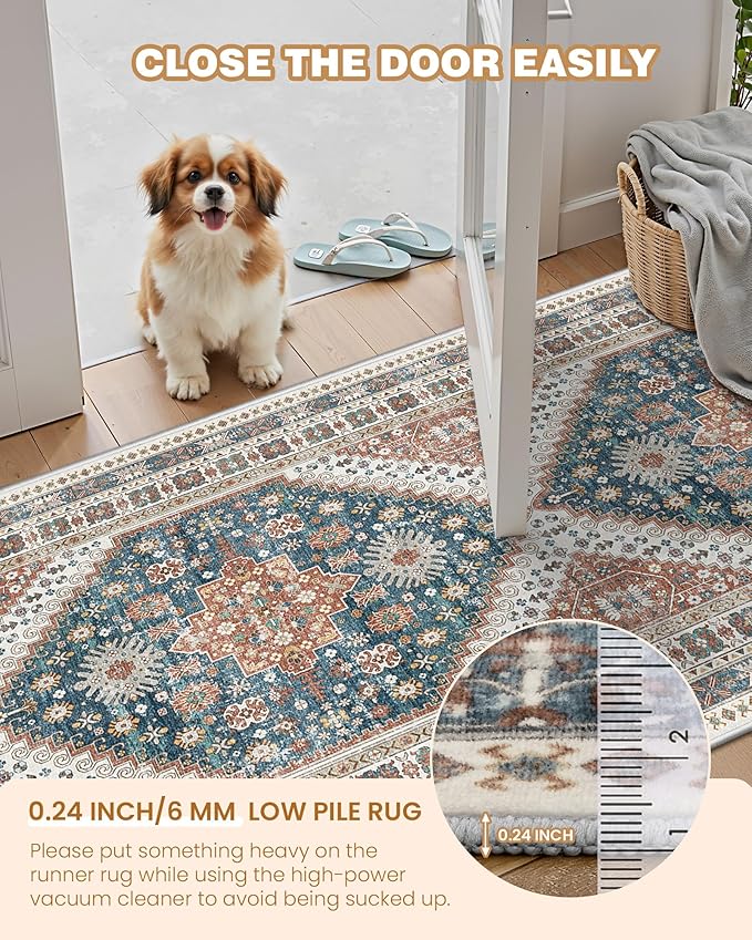 Hallway Runner Rug 2x12, Extra Long Washable Runner Rugs - Image 6