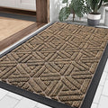Smiry Front Door Mat Outside Entrance, Heavy Duty Sturdy Natural Rubber Doormat by Smiry