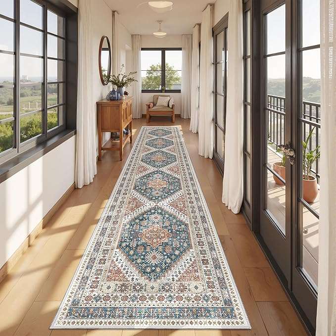 Hallway Runner Rug 2x12, Extra Long Washable Runner Rugs by Restydon