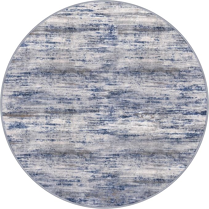 KOZYFLY Modern Abstract Circle Rug 3Ft, Washable Kitchen Round Rug Non-Slip - Image 8