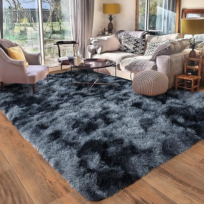 Rugs for Living Room 8x10, Soft Shaggy Modern Shag Area Rug for Bedroom by Quntue
