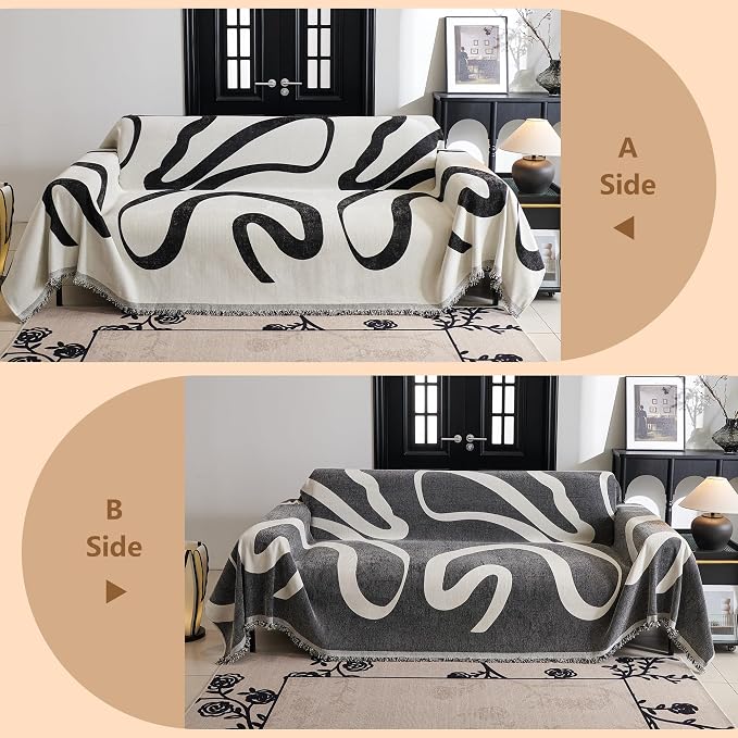 MYSKY HOME Boho Couch Cover Super Soft Couch Covers - Image 3