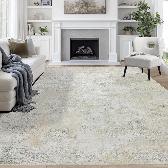 8x10 Area Rugs for Living Room Rug Washable: Abstract Large Rug for Dining Room by Aelenmu