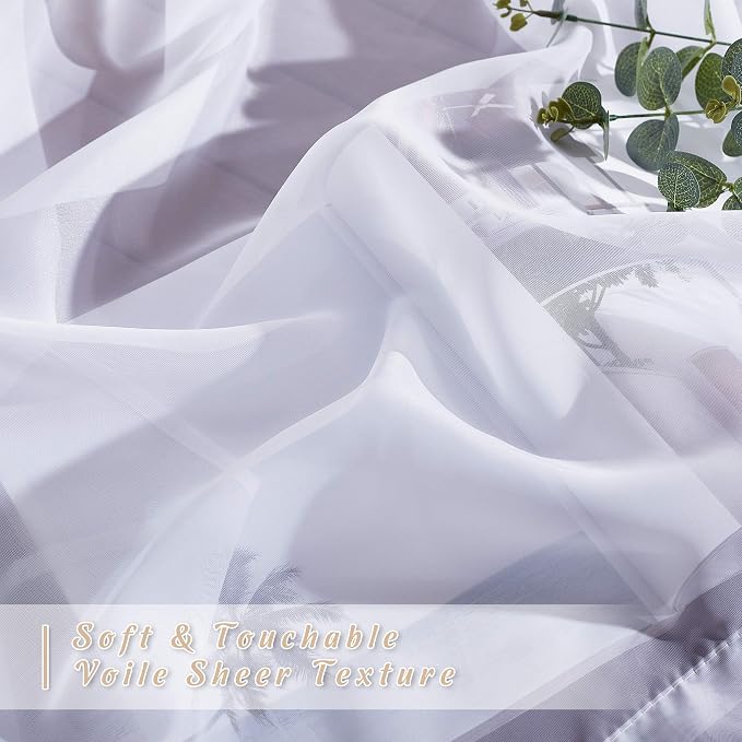 NICETOWN Sheer Curtains 63 inch Length - Image 4