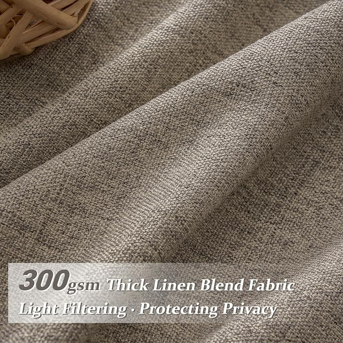 Dark Flax 70 Inch Extra Wide Curtains 90 Inches Long - Image 2