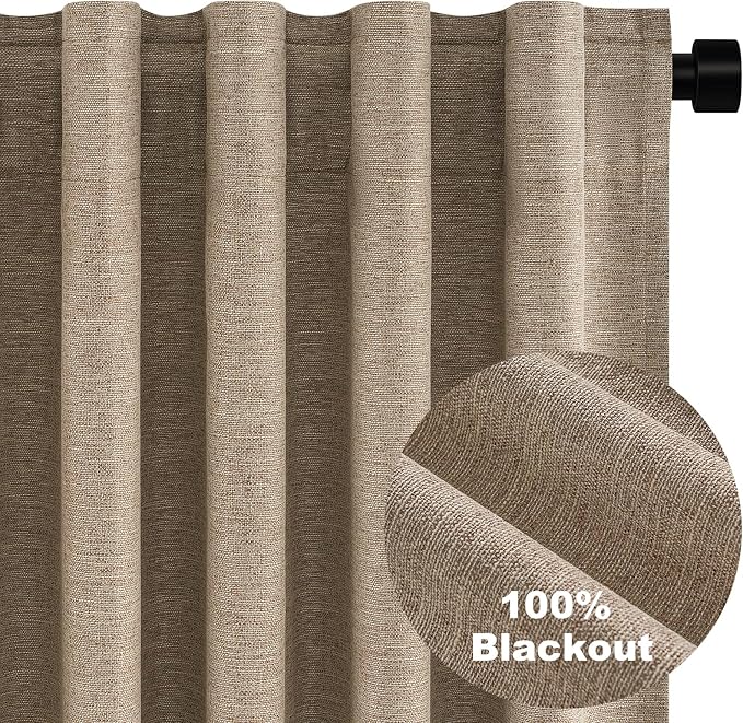 Topfinel Dark Flax 78 Inch Long Curtains - Image 9