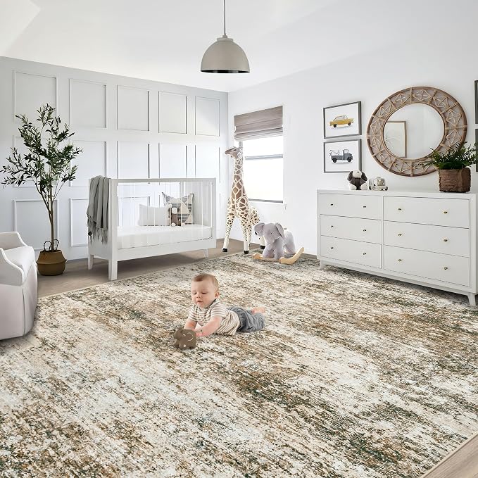 XLUEZ 9x12 Area Rug for Living Room, Washable Modern Abstract Large Area Rug - Image 3