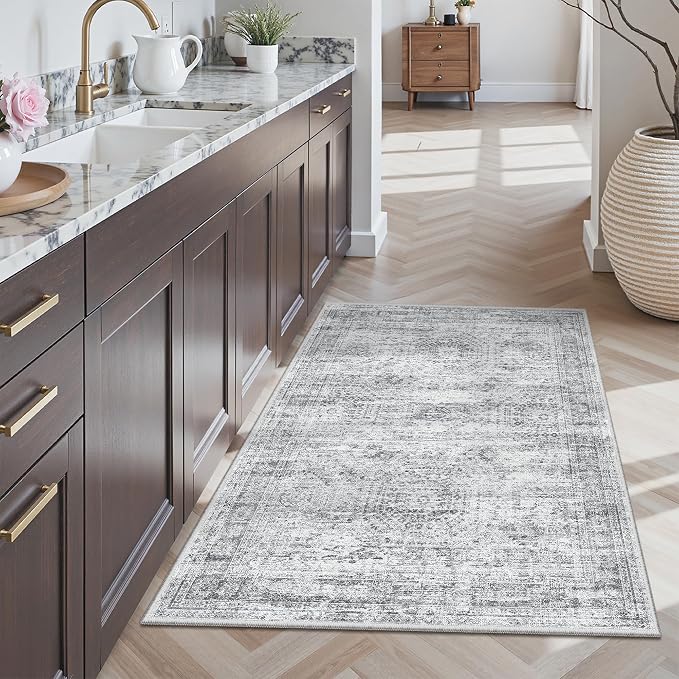 3x4 Rug, Small Area Rug for Kitchen, Machine Washable Non-Slip Throw Rug - Image 2