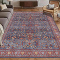 Washable Area Rug 6' x 9' Vintage Traditional Persian Mat by Unknown