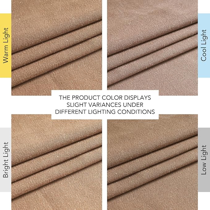 NICETOWN Linen Gold Brown Curtains - Image 7