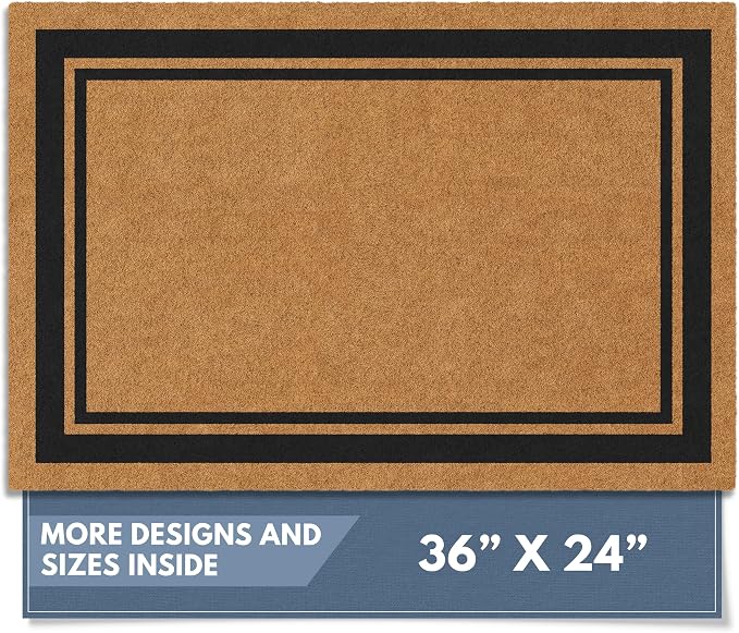 Barnyard Designs Natural Coco Coir Heavy Duty Backing Doormat by BarnyardDesigns