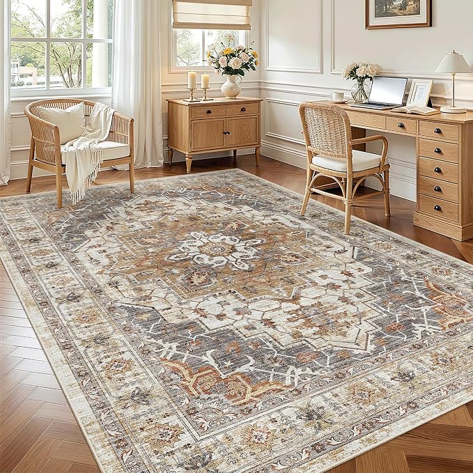 Madane 5x7 Area Rugs for Living Room, Stain Resistant Washable Rugs, Non-Slip - Image 2