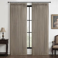 Dark Flax Linen Sheer Curtains 84 Inches Long 60 Inch Wide by PleatedDrapes