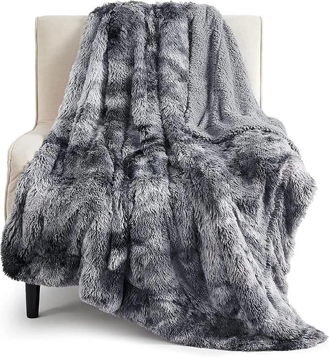 Bedsure GentleSoft Fuzzy Faux Fur Sherpa Fleece Blanket Twin Size, Plush Thick by BEDSURE