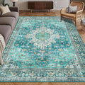 Washable Area Rug 3' x 5 ' Vintage Traditional Persian Mat by Unknown