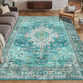 Washable Area Rug 6' x 9' Vintage Traditional Persian Mat by Unknown