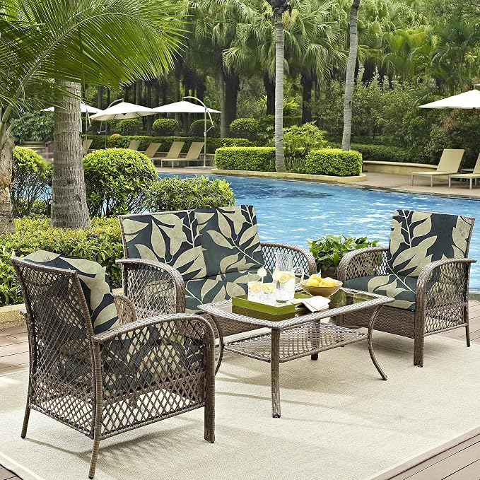 8Pcs Outdoor Cushion Covers, Patio Cushion Covers, Stretch Elastic Slipcovers - Image 6