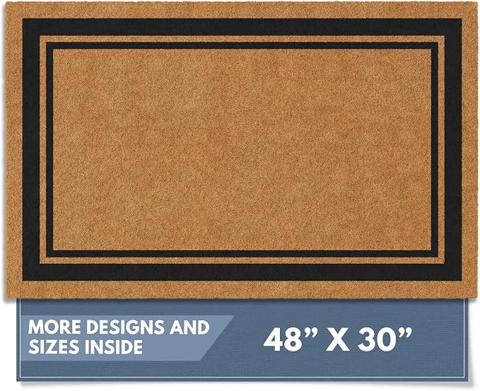 Barnyard Designs Natural Coco Coir Heavy Duty Backing Doormat by BarnyardDesigns
