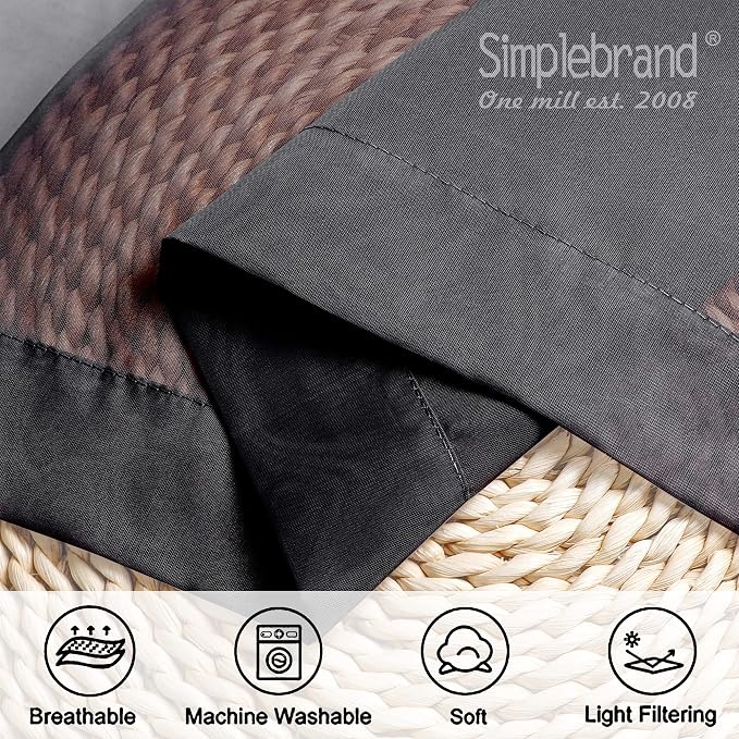 Simplebrand Black Sheer Curtains 120 Inches Long, Extra Long Rod Pocket Solid - Image 5