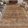 Washable Area Rug 6' x 9' Vintage Traditional Persian Mat by Unknown