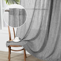 MYSKY HOME Living Room Curtains Semi Sheer Light Filtering Privacy Drapes Linen by MYSKYHOME