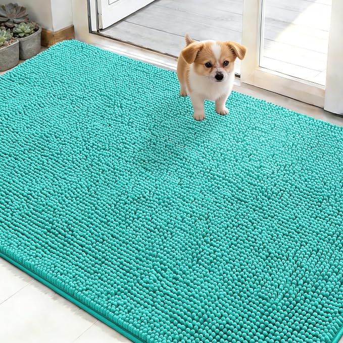 OLANLY Dog Door Mat for Muddy Paws 50x30, Absorbs Moisture and Dirt, Absorbent by OLANLY
