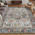 Washable Area Rug 8' x 10' Vintage Traditional Persian Mat by Unknown