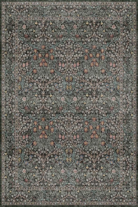 Dark Green 2x4 Rug Runner, Entryway Rugs, Small Runners - Image 7