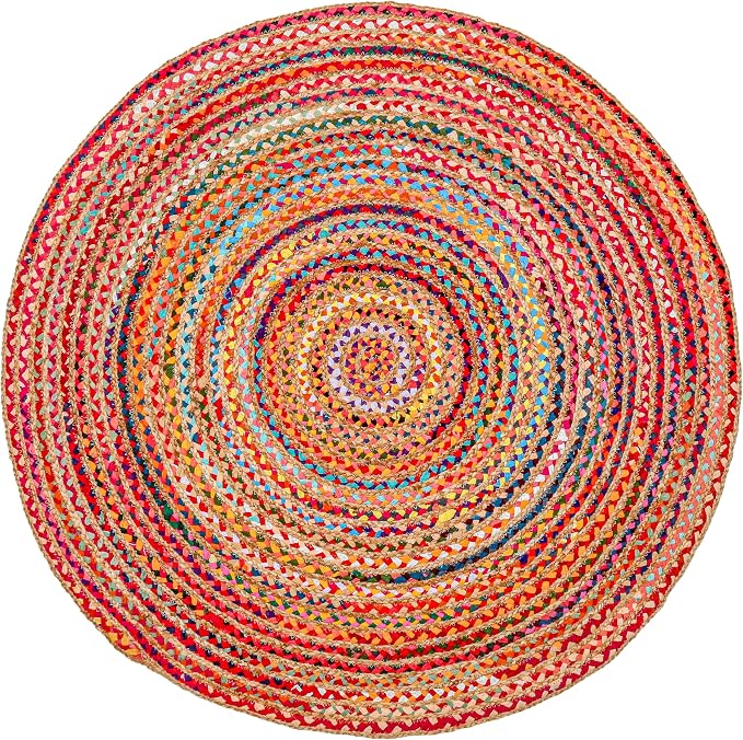 Hausattire Bohemian Braided Rug 5' Round - Image 7