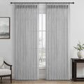 Unique Light Grey Pinch Pleat Thick Natural Linen 86 Inch Office Curtains 2 by PleatedDrapes