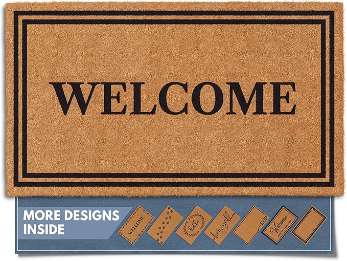 Barnyard Designs Natural Coco Coir Heavy Duty Backing Doormat by BarnyardDesigns