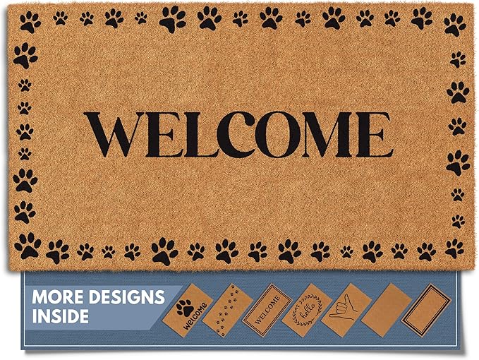 Barnyard Designs Natural Coco Coir Heavy Duty Backing Doormat by BarnyardDesigns