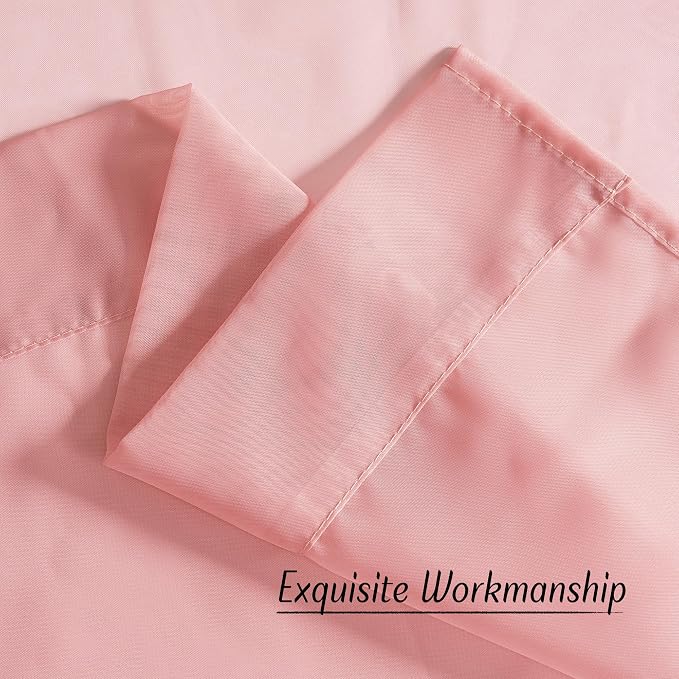 NICETOWN Voile Sheer Baby Pink Curtains - Image 6
