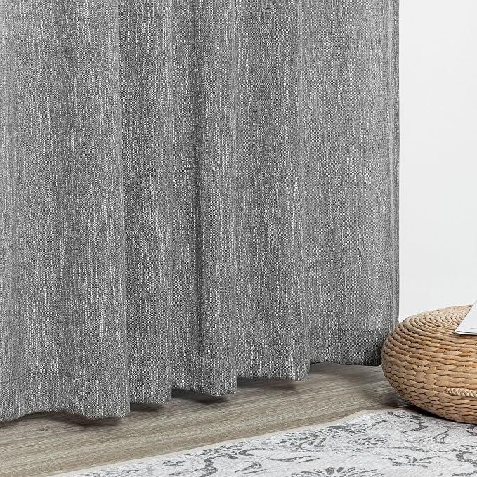 MYSKY HOME 95 Inch Curtains Farmhouse Light Filtering Privacy Curtain Drapes - Image 5