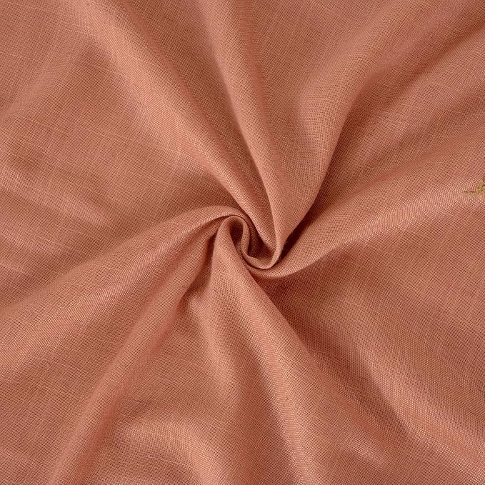 BGment Terracotta Linen Kitchen Curtains 36 Inch Length, Small Semi Sheer - Image 9