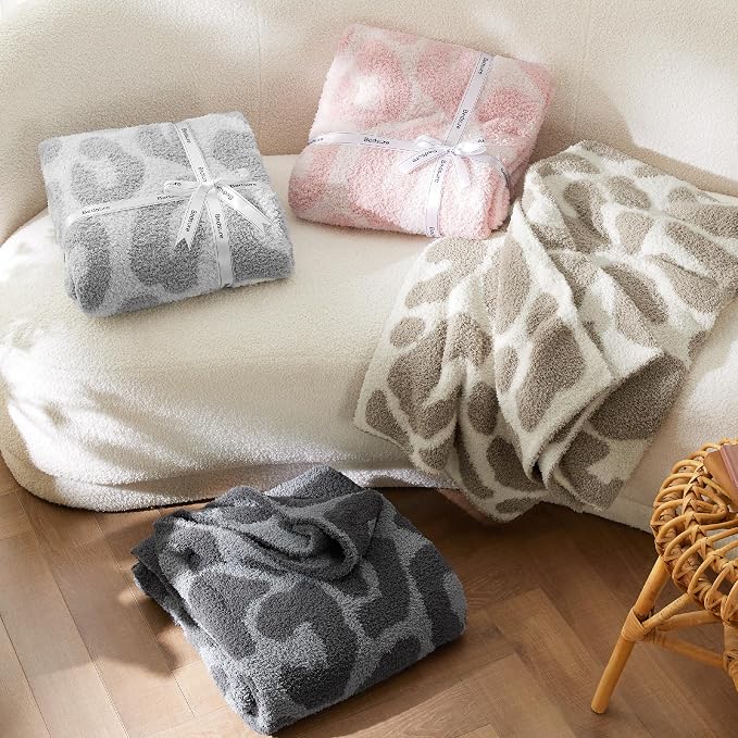 Bedsure Leopard Throw Blanket for Couch, Knit Fall Blanket - Image 6