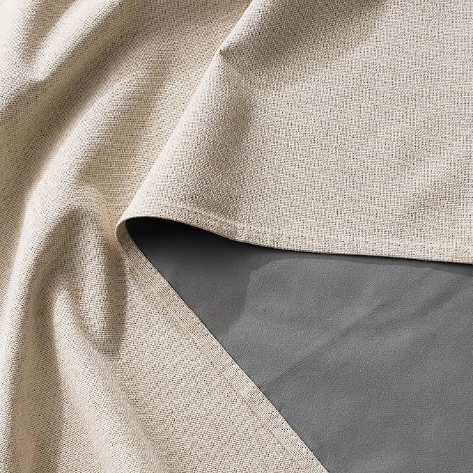 RYB HOME Warm Sand 100% Blackout Curtains - Image 7