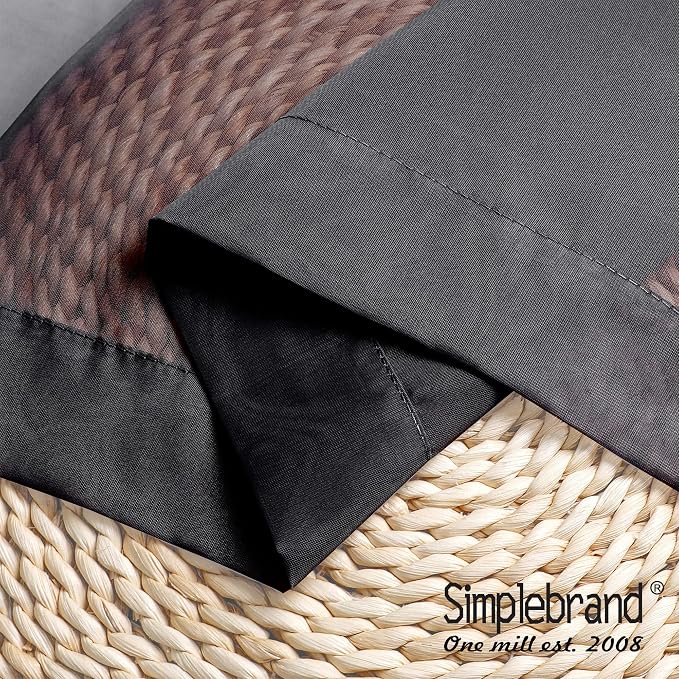 Simplebrand Black Sheer Kitchen Cafe Curtains - Image 6