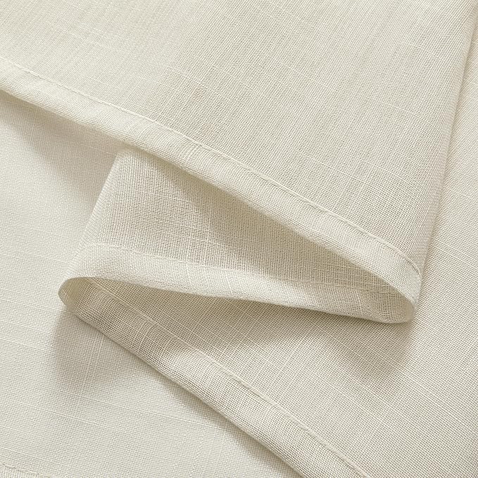 Joydeco Sheer Curtains 72 Inches Long, Linen Curtains Window Privacy Assured - Image 7