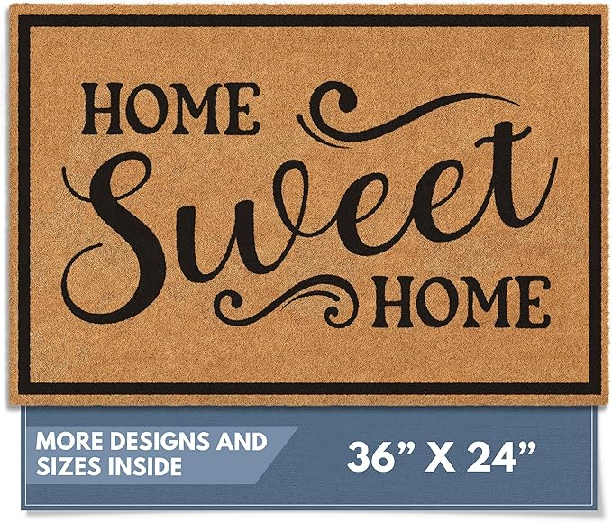 Barnyard Designs Natural Coco Coir Heavy Duty Backing Doormat by BarnyardDesigns
