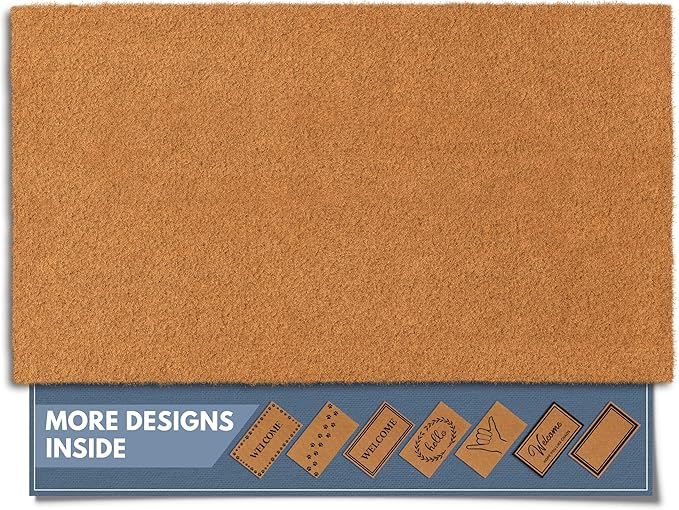 Barnyard Designs Natural Coco Coir Heavy Duty Backing Doormat by BarnyardDesigns