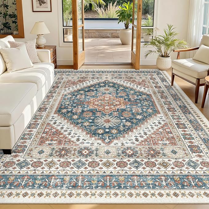 Madane 5x7 Area Rugs for Living Room, Stain Resistant Washable Rugs, Non-Slip by Madane