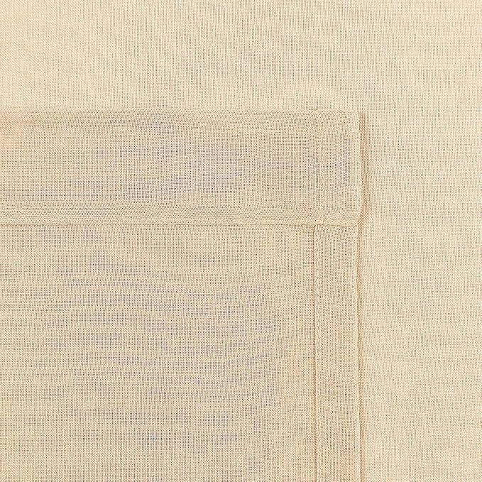 DWCN Beige Sheer Curtains for Kitchen Windows - Image 6