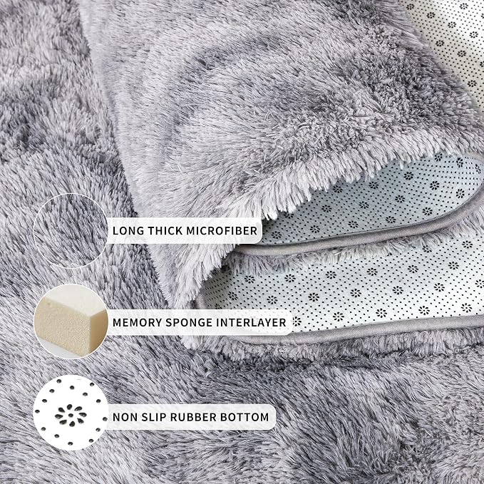 Tepook Fluffy Runner Rugs for Bedroom Aesthetic 2x6 Feet, Shag Soft Bedside Rug - Image 8