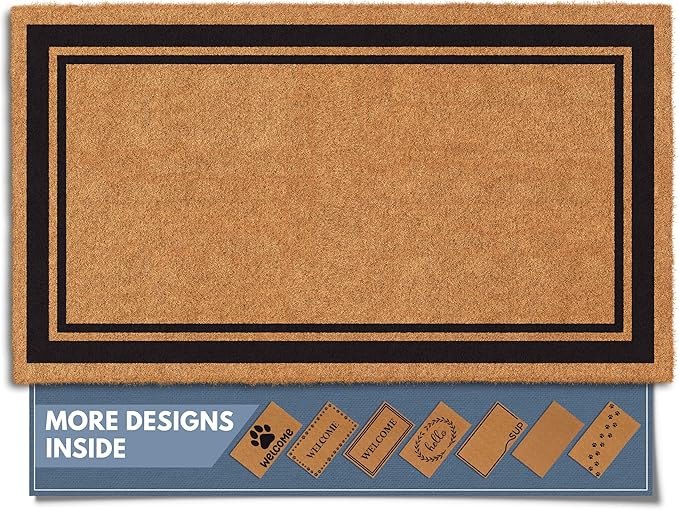 Barnyard Designs Natural Coco Coir Heavy Duty Backing Doormat by BarnyardDesigns