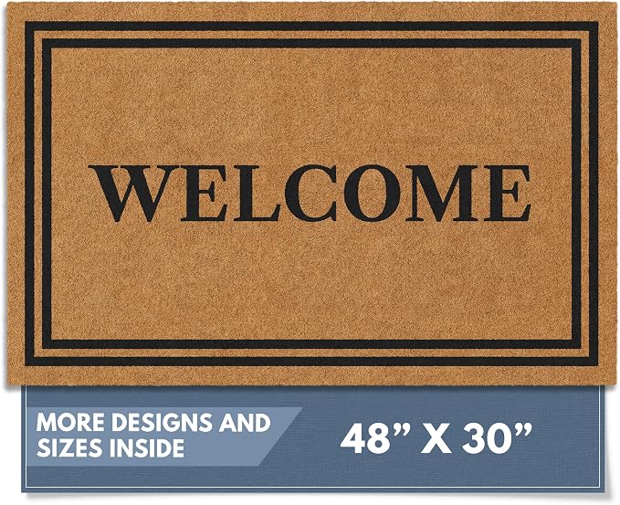 Barnyard Designs Natural Coco Coir Heavy Duty Backing Doormat by BarnyardDesigns