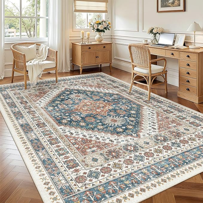Madane 5x7 Area Rugs for Living Room, Stain Resistant Washable Rugs, Non-Slip - Image 3